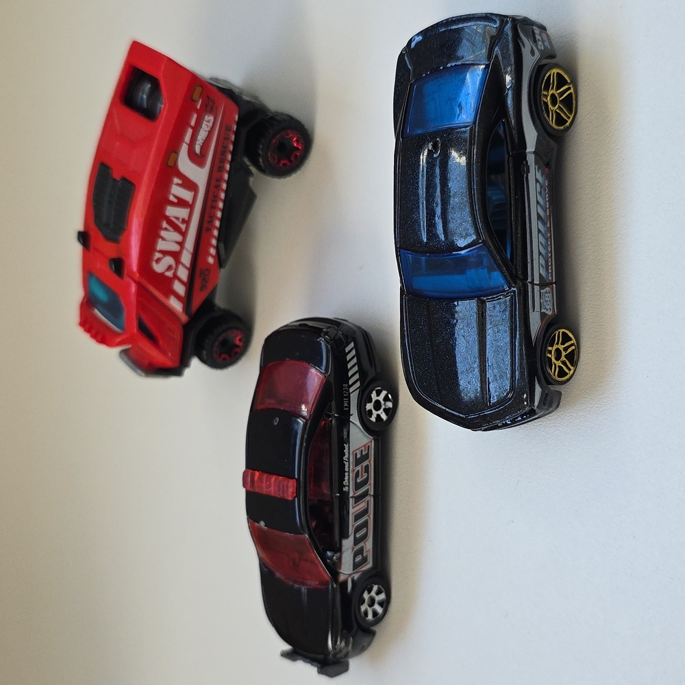 Hot Wheels Matchbox SWAT, Ford Police Inceptor, Police Camaro